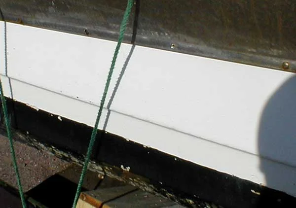 Gelcoat etter rens av ruststriper