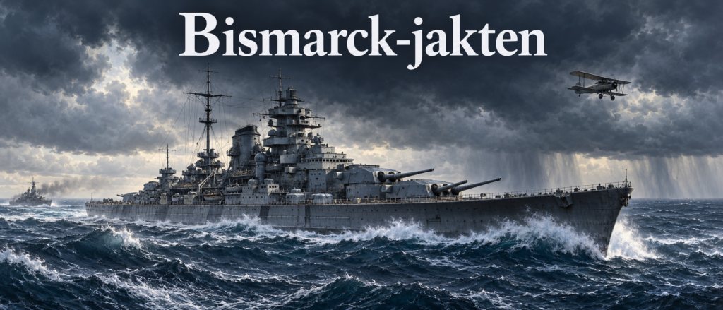 Illustrasjon til historien om Bismarck-jakten