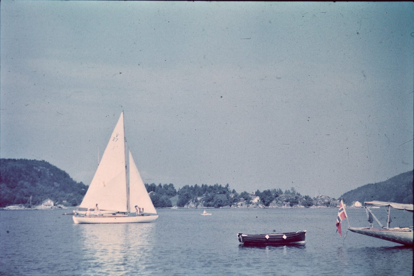 Historisk seilbåt på Oslofjorden i 1937