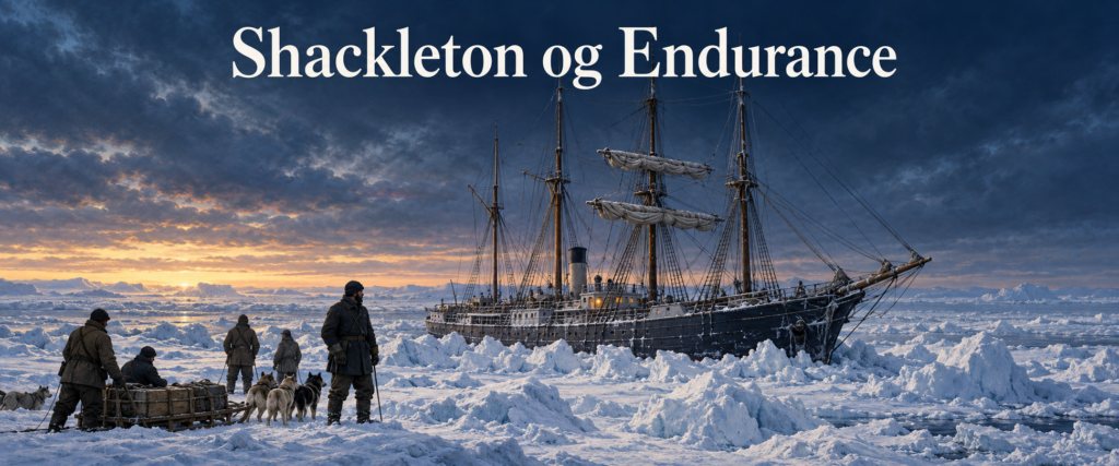 Illustrasjon til historien om Shackleton og Endurance