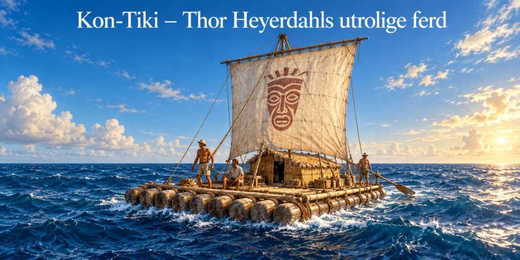 Illustrasjon til historien om Kon-Tiki